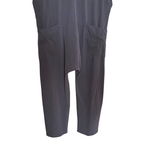 Oversized Drop Crotch Jersey Jumper Romper Gray Garden Girl Boho Lagenlook-M/L - Picture 4 of 8